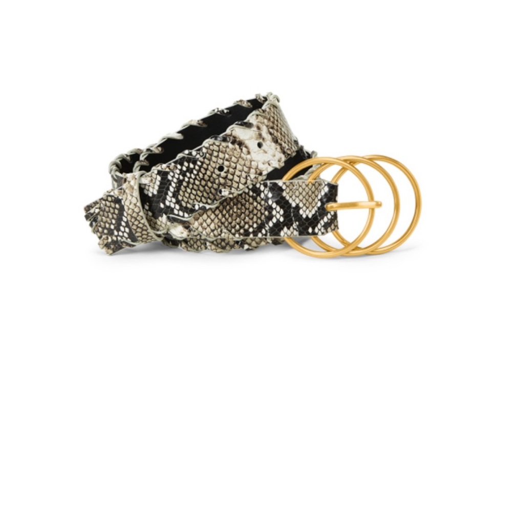 CAbi Serpent Belt with Gold Double Ring Buckle - Picture 2 of 5